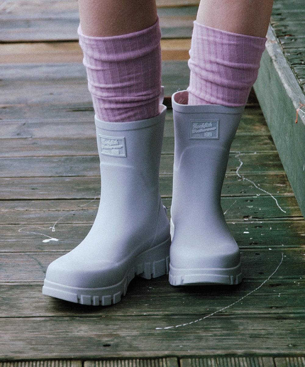 Flatform Rain Boots Middle - Ash Lavender – Rockfish Wellies