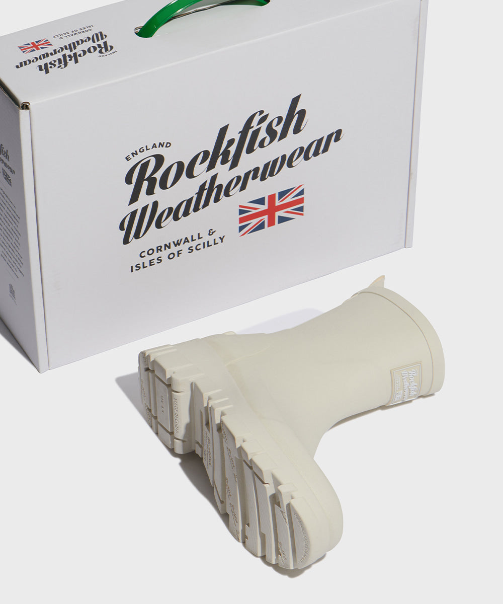 Flatform Rain Boots Middle - Cream – Rockfish Wellies