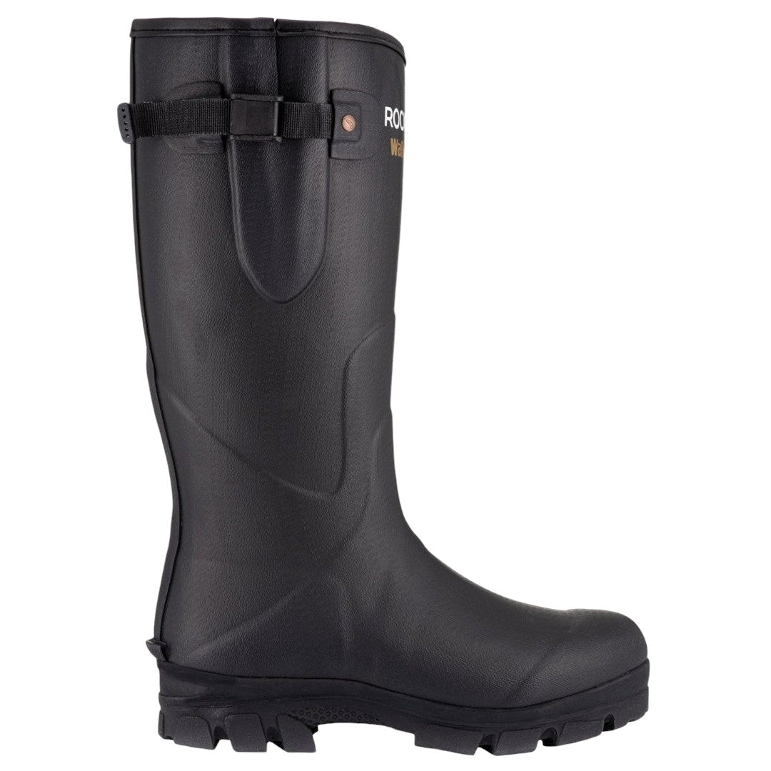 Walkabout Black neoprene wellies, adjustable wellies, thermal