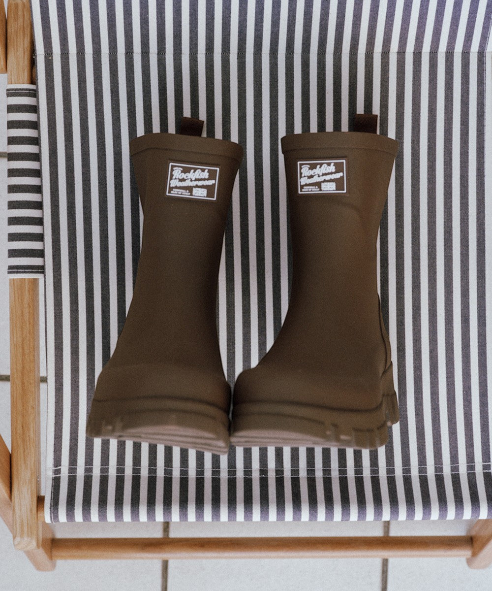 Flatform Rain Boots Middle - Brown – Rockfish Wellies