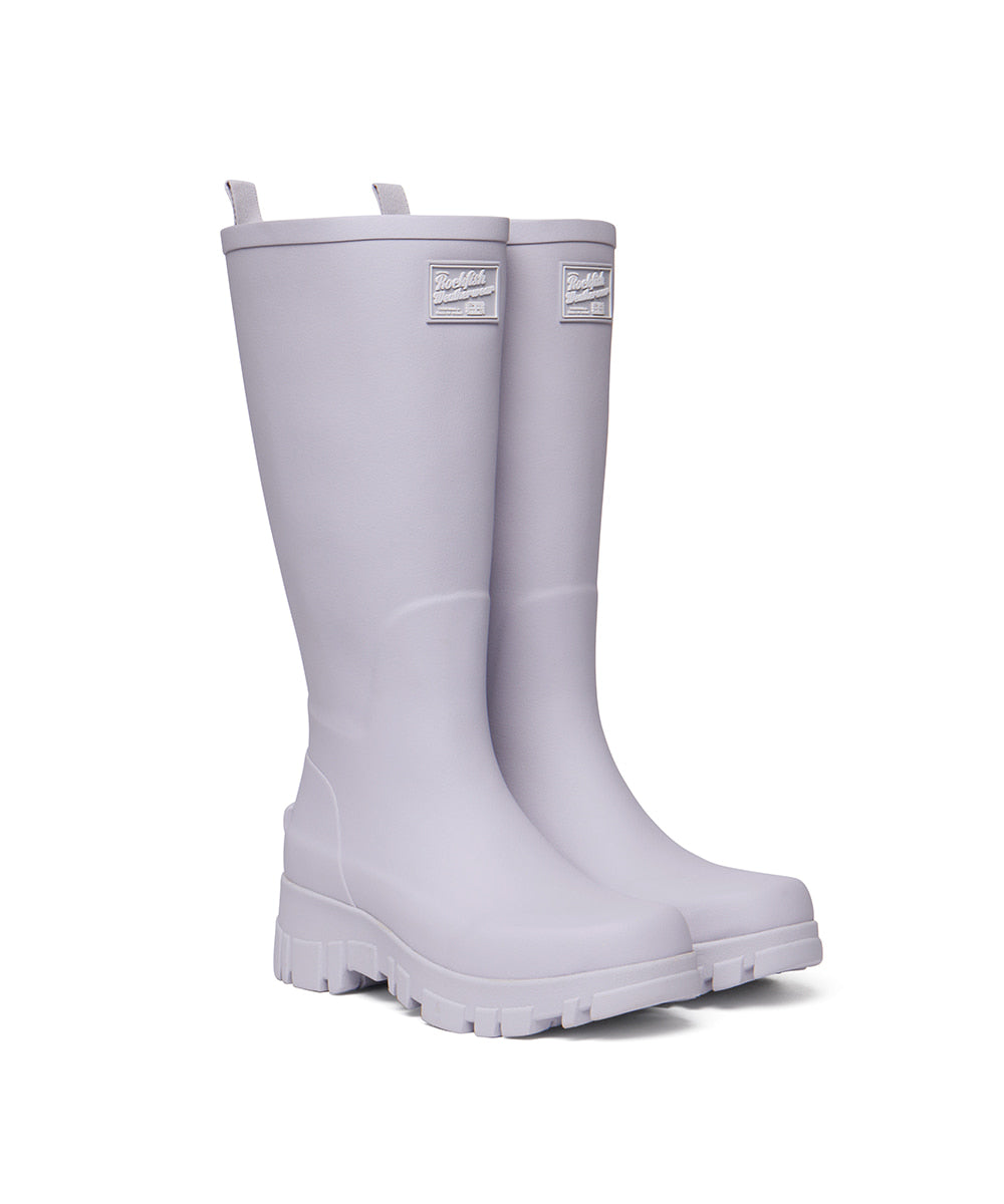 Flatform Rain Boots Long- Ash Lavender – Rockfish Wellies
